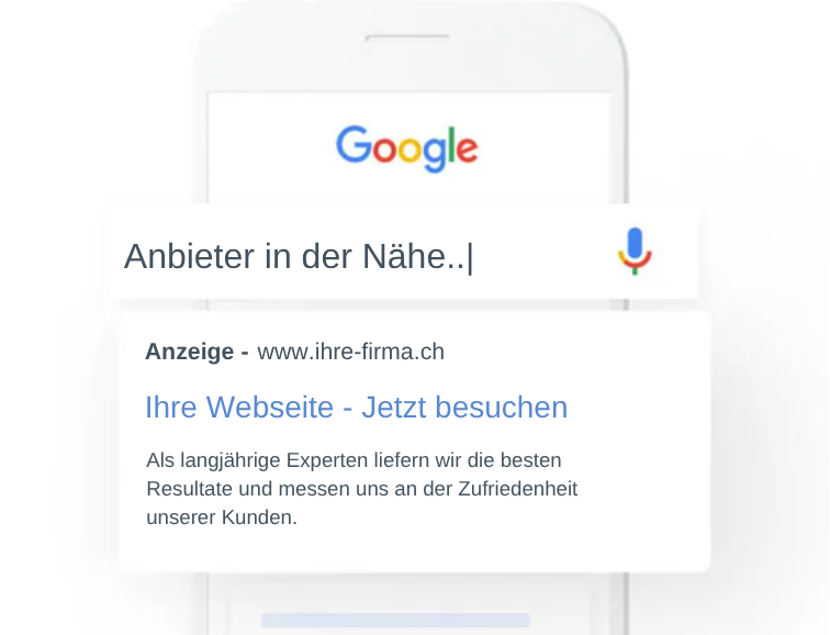 Google Ads Suchkampagne – Textanzeigen in der Google-Suche für KMU in Bern